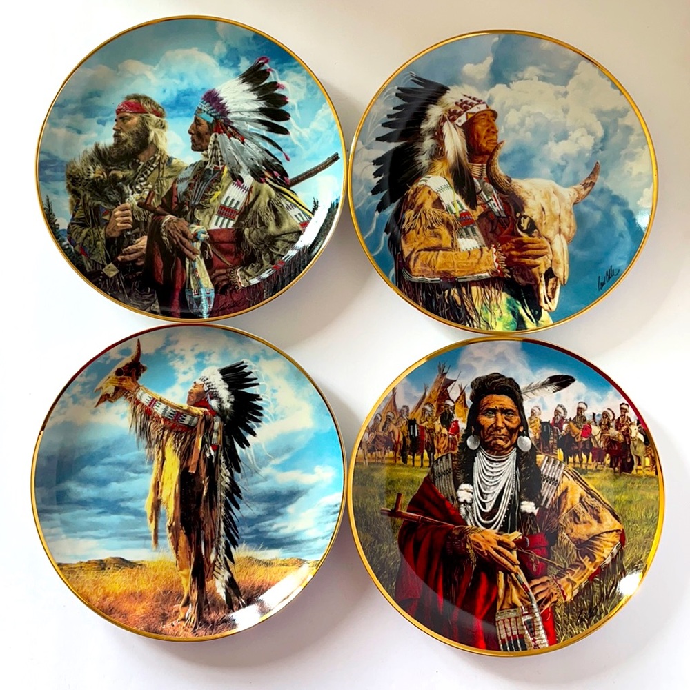4 LTD Edition Native American plates by Paul Calle